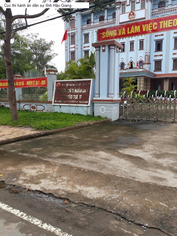 Cục thi hành án dân sự tỉnh Hậu Giang