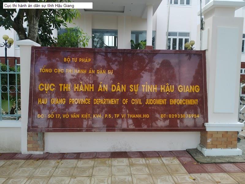 Cục thi hành án dân sự tỉnh Hậu Giang